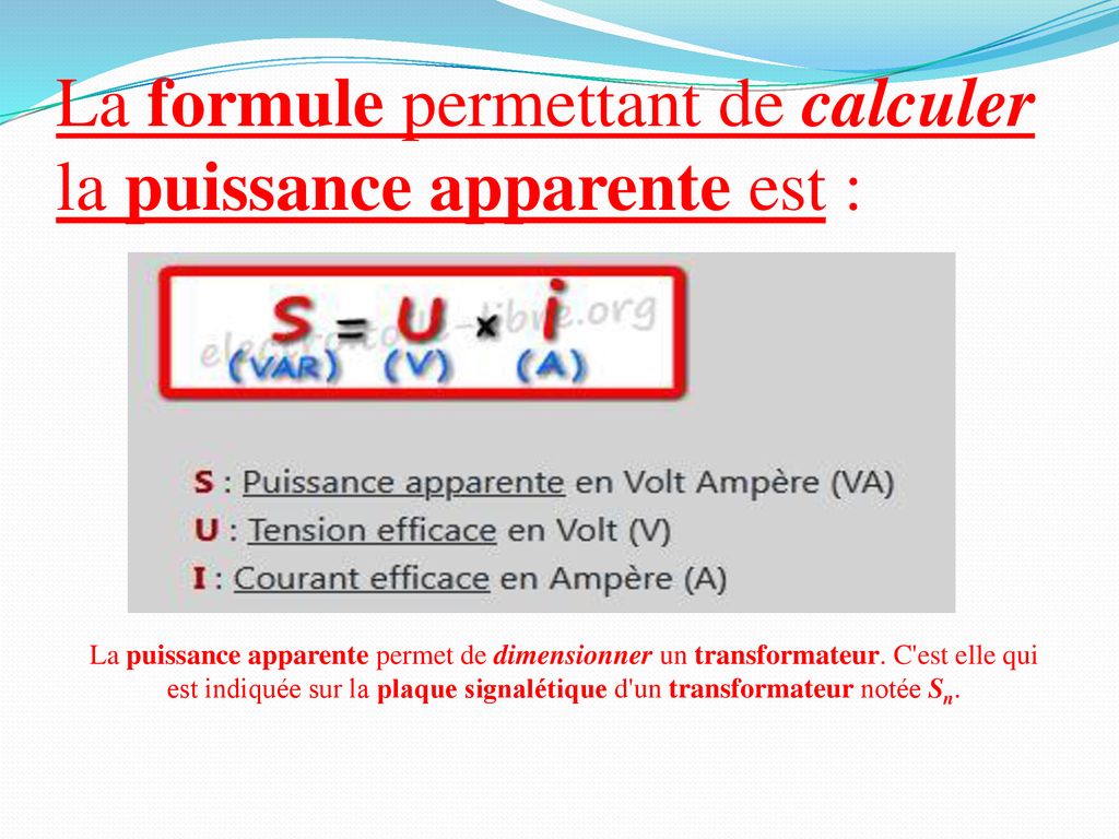 PUISSANCE ELECTRIQUE Quelles sont les puissances électriques ppt